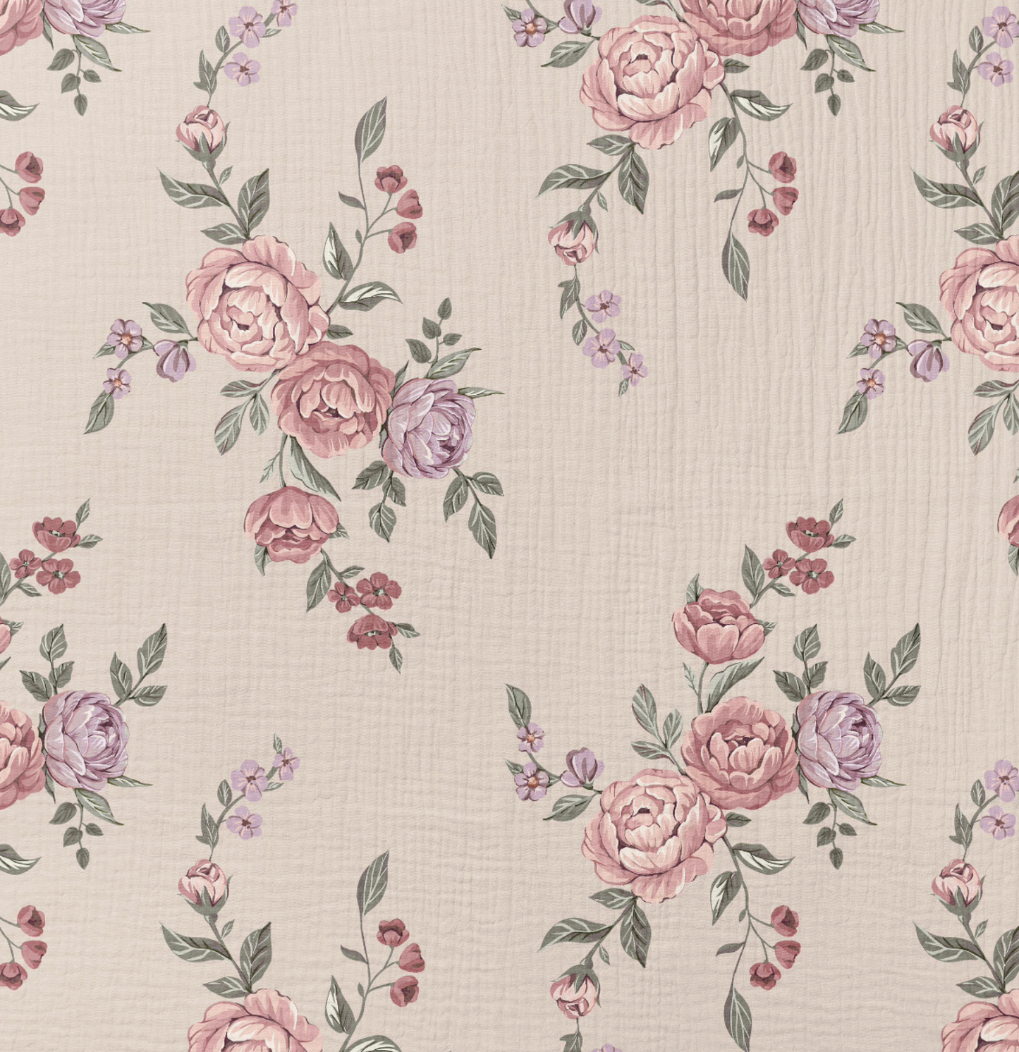 Muslin baby blanket  rose