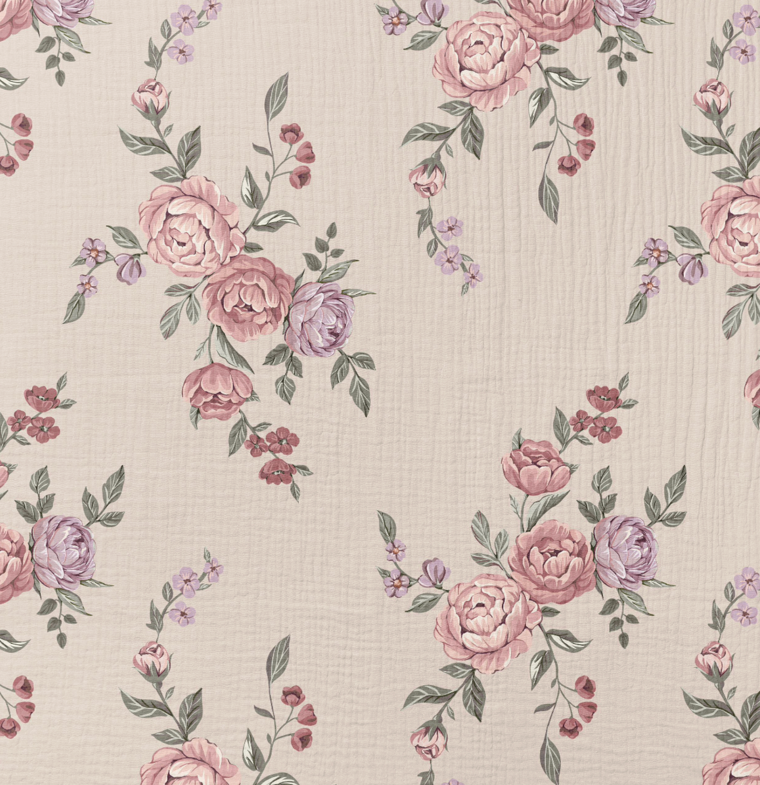 Muslin baby blanket  rose