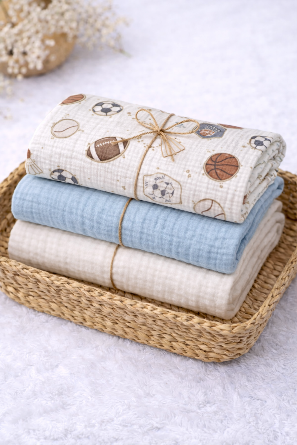 Muslin blanket for boys