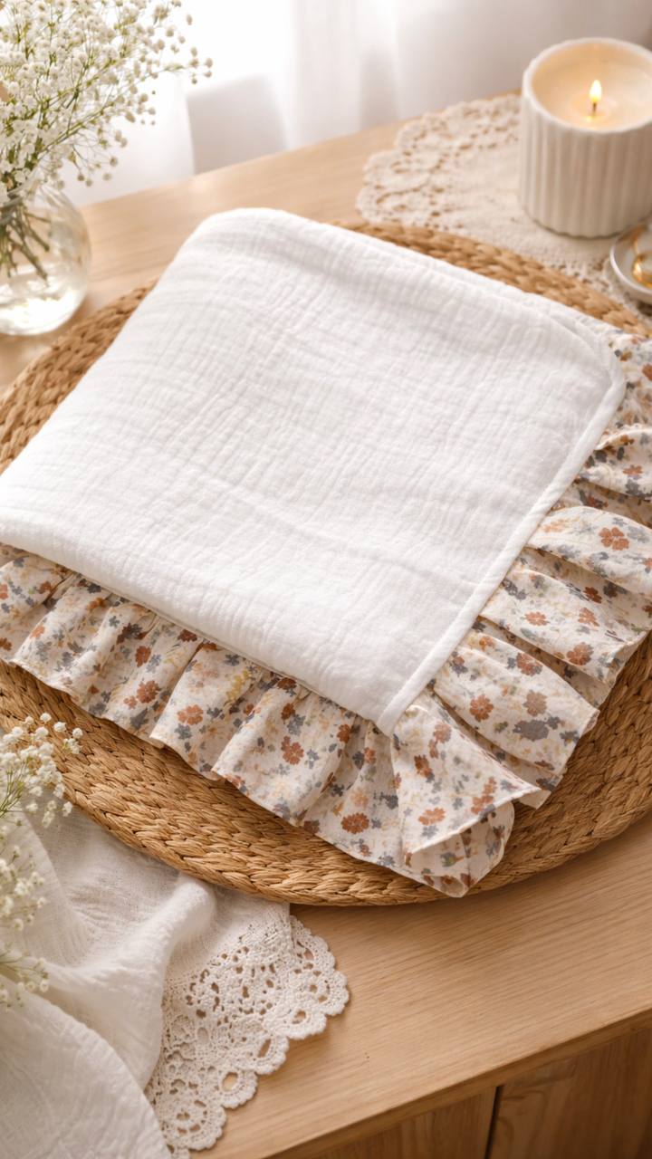 Musliowy otulacz , handmade 100x100