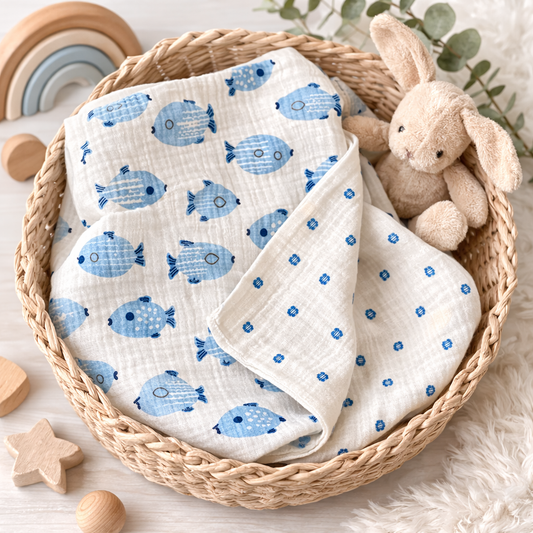 Muślinowy kocyk dla maluszka