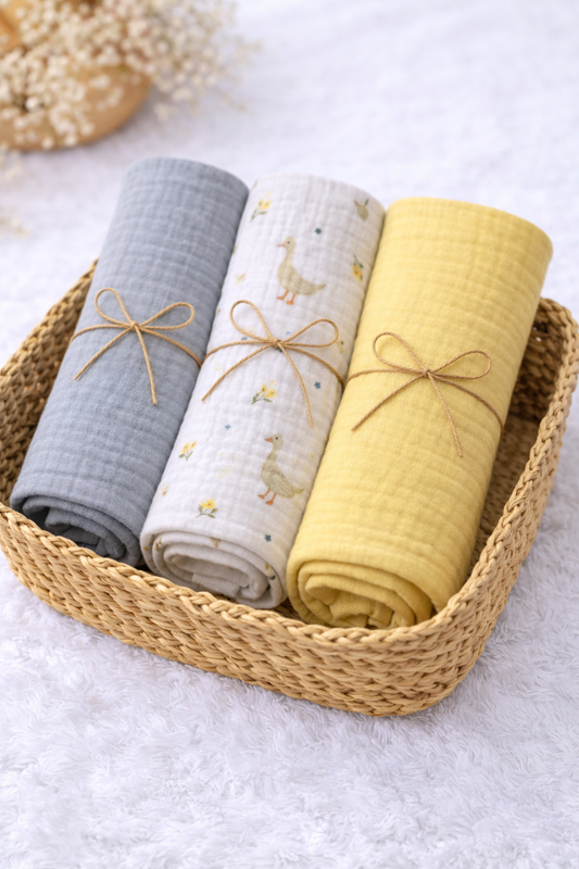 pieluszki-muslinowe-zestaw-yellow